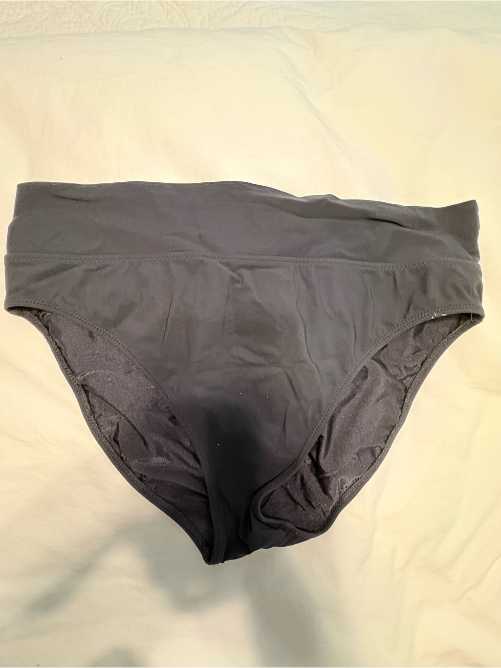 Classic High-Waist Bikini Bottom In Black